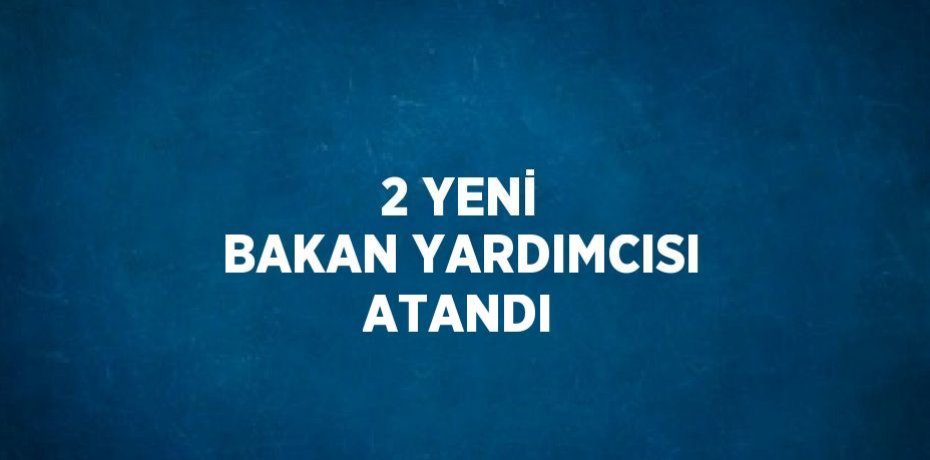 2 YENİ BAKAN YARDIMCISI ATANDI