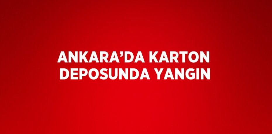 ANKARA’DA KARTON DEPOSUNDA YANGIN