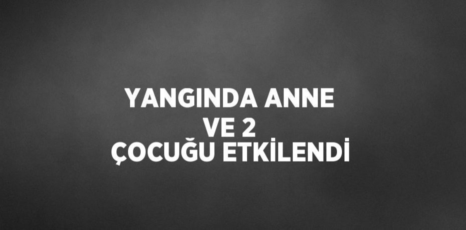 YANGINDA ANNE VE 2 ÇOCUĞU ETKİLENDİ