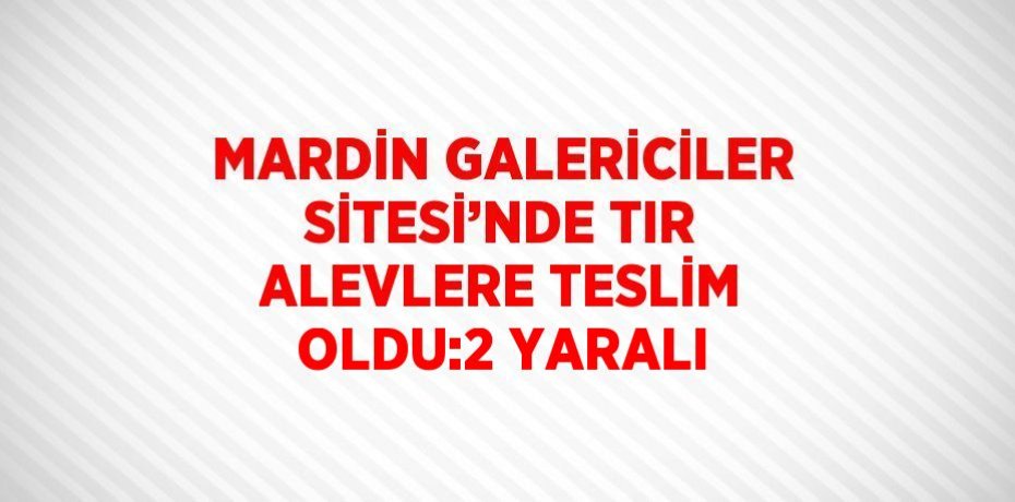 MARDİN GALERİCİLER SİTESİ’NDE TIR ALEVLERE TESLİM OLDU:2 YARALI