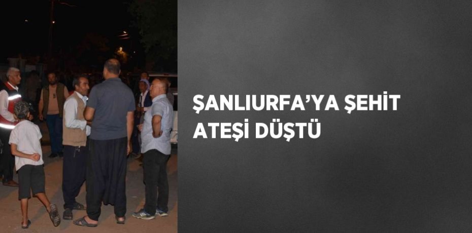 ŞANLIURFA’YA ŞEHİT ATEŞİ DÜŞTÜ