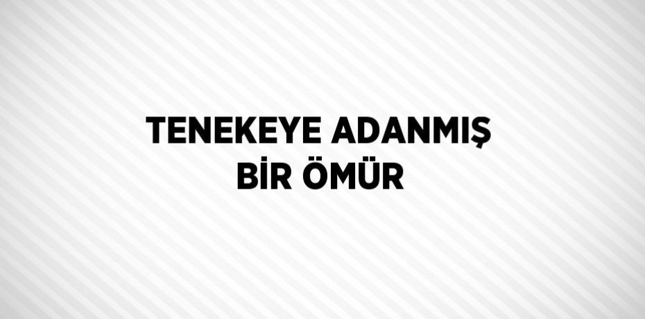 TENEKEYE ADANMIŞ BİR ÖMÜR