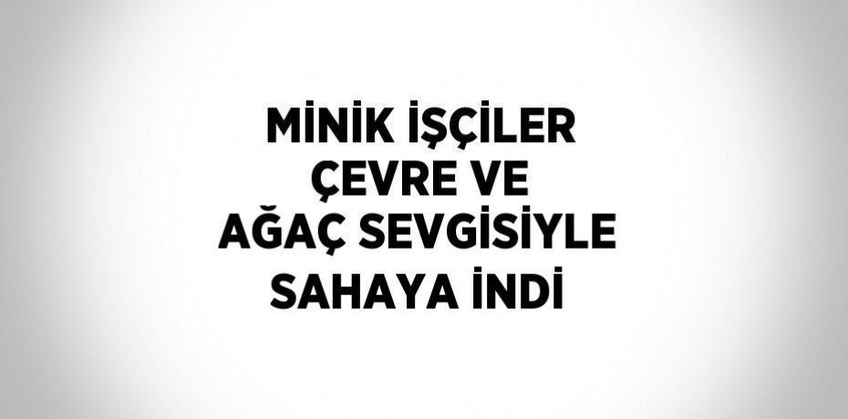 MİNİK İŞÇİLER ÇEVRE VE AĞAÇ SEVGİSİYLE SAHAYA İNDİ