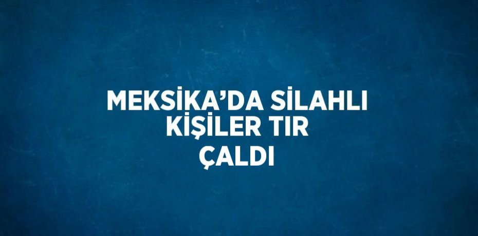 MEKSİKA’DA SİLAHLI KİŞİLER TIR ÇALDI
