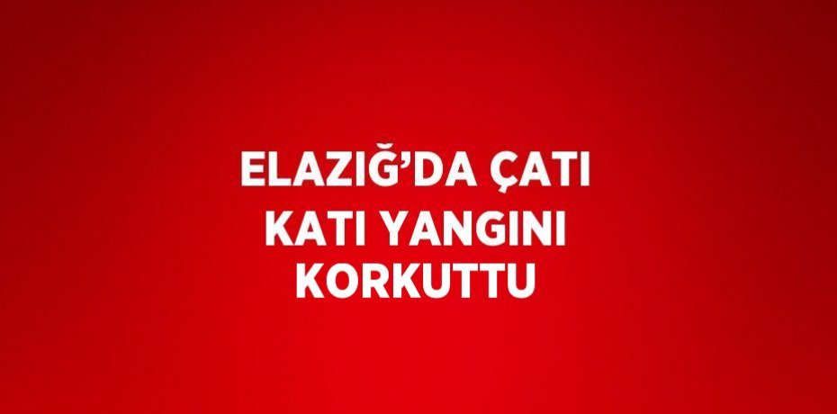 ELAZIĞ’DA ÇATI KATI YANGINI KORKUTTU