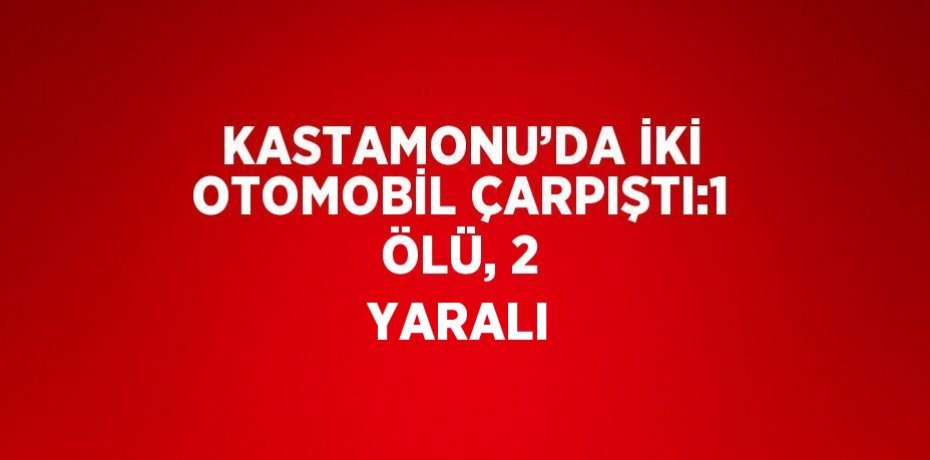 KASTAMONU’DA İKİ OTOMOBİL ÇARPIŞTI:1 ÖLÜ, 2 YARALI