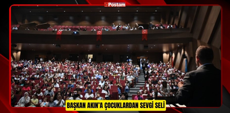 Başkan Akın’a çocuklardan sevgi seli
