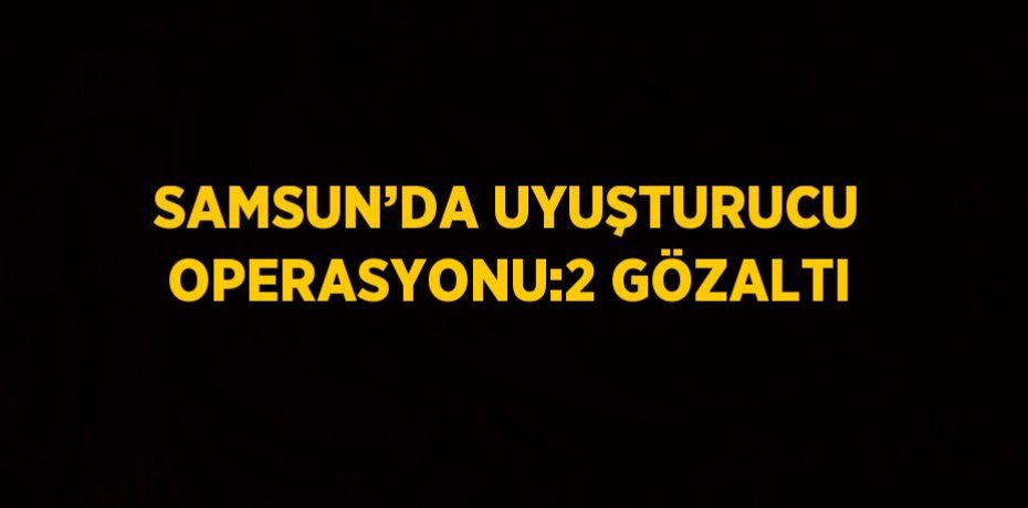 SAMSUN’DA UYUŞTURUCU OPERASYONU:2 GÖZALTI