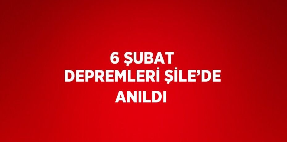 6 ŞUBAT DEPREMLERİ ŞİLE’DE ANILDI