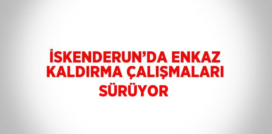 İSKENDERUN’DA ENKAZ KALDIRMA ÇALIŞMALARI SÜRÜYOR