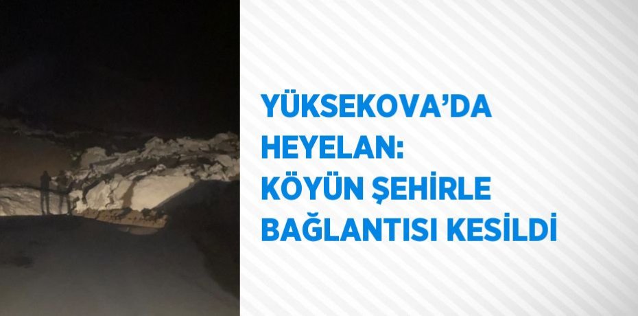 YÜKSEKOVA’DA HEYELAN: KÖYÜN ŞEHİRLE BAĞLANTISI KESİLDİ