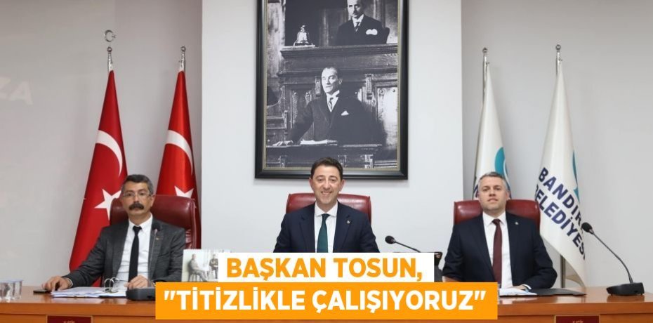 Başkan Tosun, "Titizlikle çalışıyoruz"