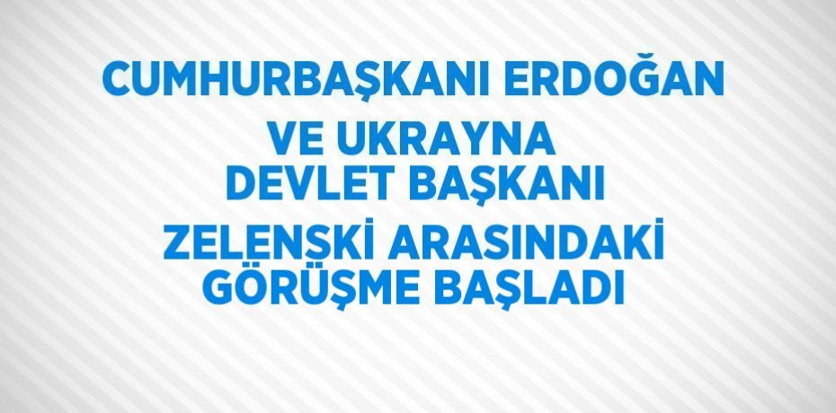 CUMHURBAŞKANI ERDOĞAN VE UKRAYNA DEVLET BAŞKANI ZELENSKİ ARASINDAKİ GÖRÜŞME BAŞLADI