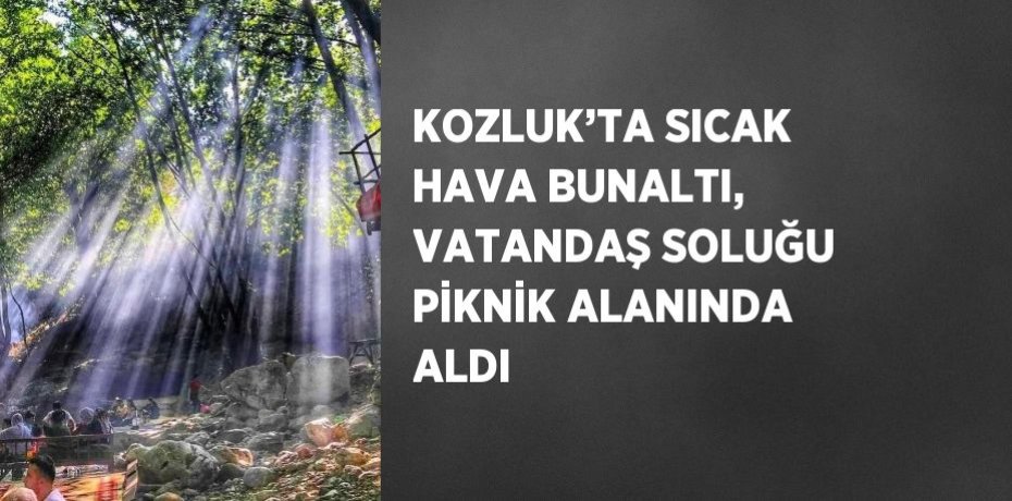 KOZLUK’TA SICAK HAVA BUNALTI, VATANDAŞ SOLUĞU PİKNİK ALANINDA ALDI