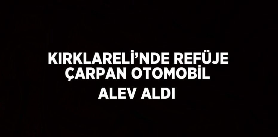 KIRKLARELİ’NDE REFÜJE ÇARPAN OTOMOBİL ALEV ALDI