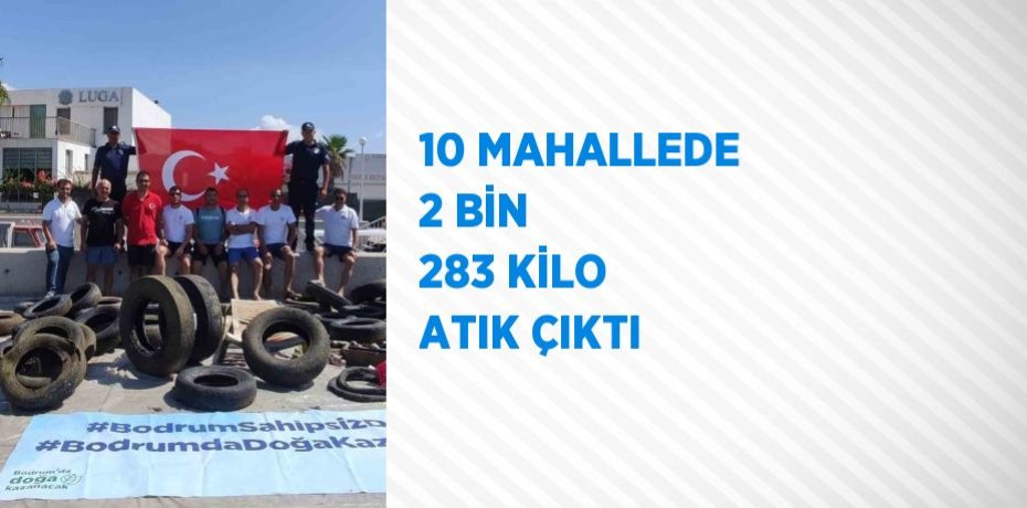 10 MAHALLEDE 2 BİN 283 KİLO ATIK ÇIKTI