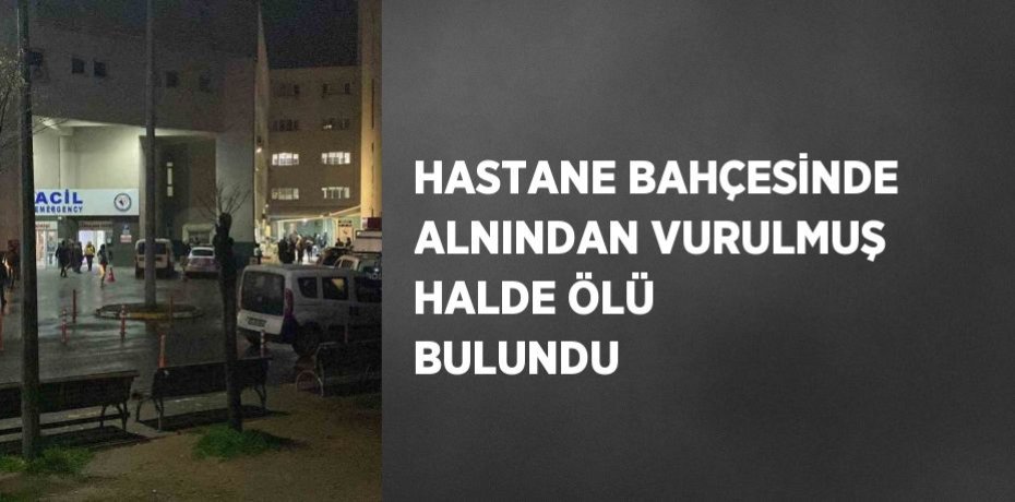 HASTANE BAHÇESİNDE ALNINDAN VURULMUŞ HALDE ÖLÜ BULUNDU
