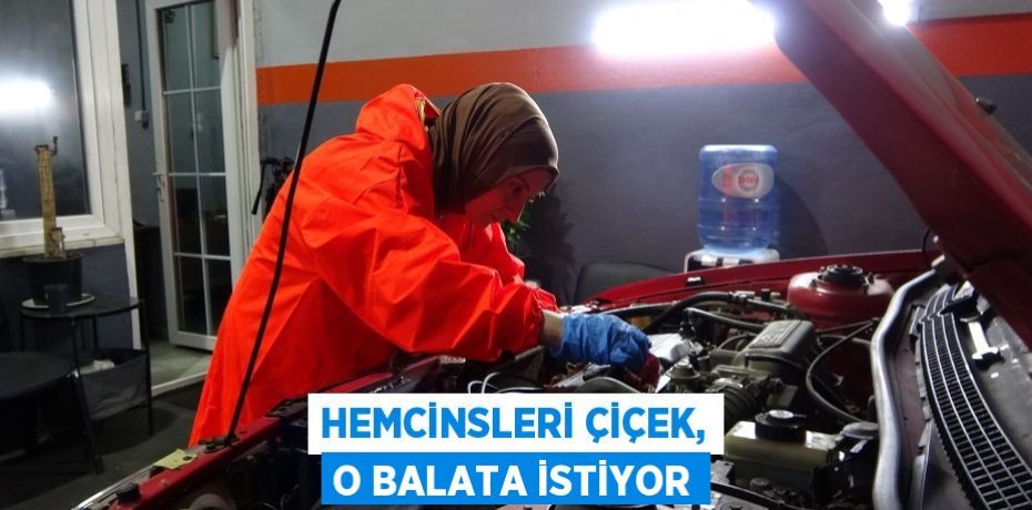 Hemcinsleri çiçek, o balata istiyor