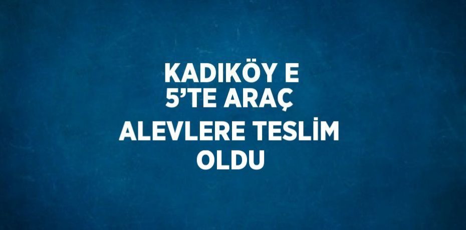 KADIKÖY E 5’TE ARAÇ ALEVLERE TESLİM OLDU