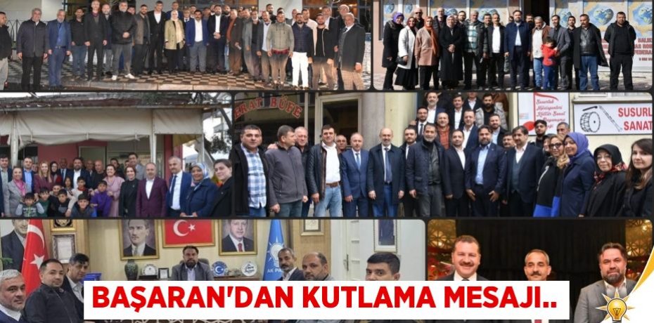 BAŞARAN'DAN KUTLAMA MESAJI..