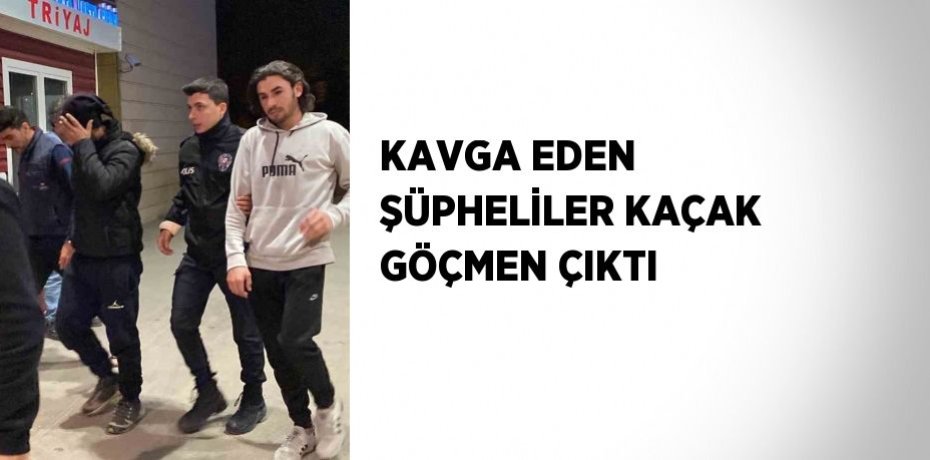 KAVGA EDEN ŞÜPHELİLER KAÇAK GÖÇMEN ÇIKTI