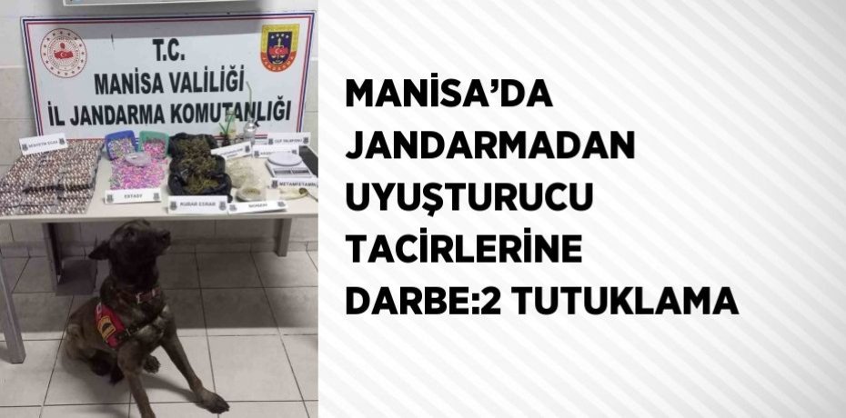 MANİSA’DA JANDARMADAN UYUŞTURUCU TACİRLERİNE DARBE:2 TUTUKLAMA