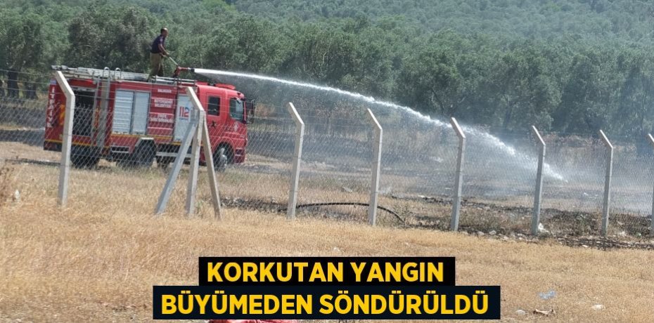 Korkutan yangın büyümeden söndürüldü