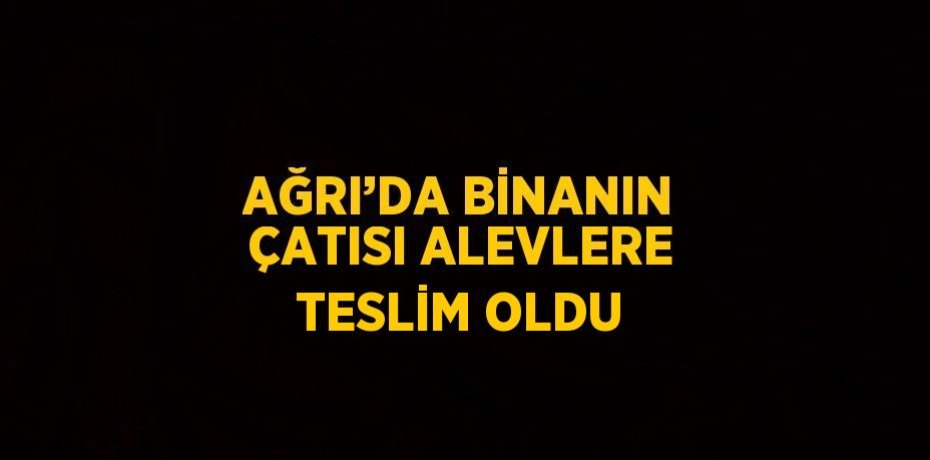 AĞRI’DA BİNANIN ÇATISI ALEVLERE TESLİM OLDU
