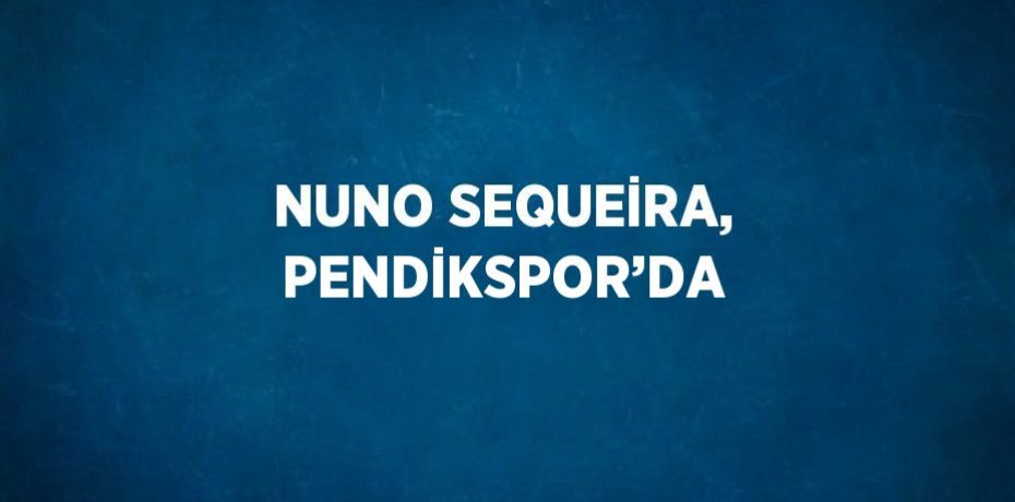 NUNO SEQUEİRA, PENDİKSPOR’DA