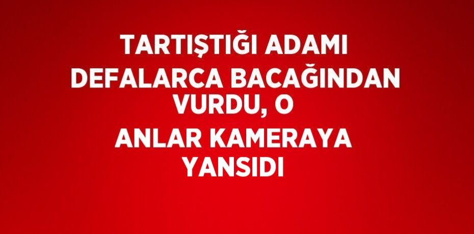TARTIŞTIĞI ADAMI DEFALARCA BACAĞINDAN VURDU, O ANLAR KAMERAYA YANSIDI