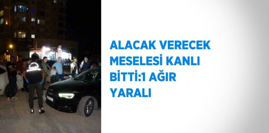 ALACAK VERECEK MESELESİ KANLI BİTTİ:1 AĞIR YARALI