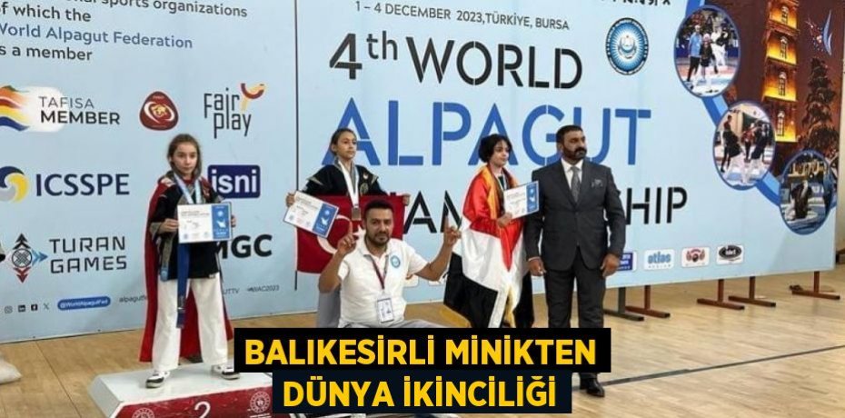 Balıkesirli minikten dünya ikinciliği