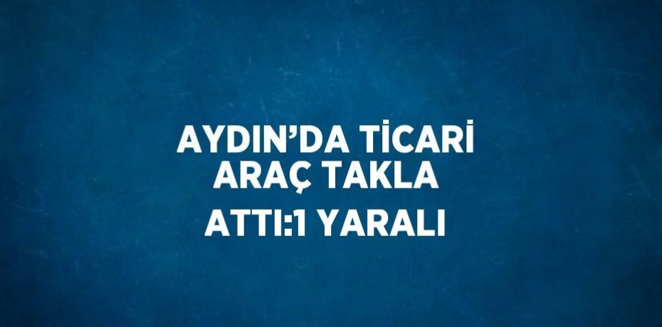 AYDIN’DA TİCARİ ARAÇ TAKLA ATTI:1 YARALI