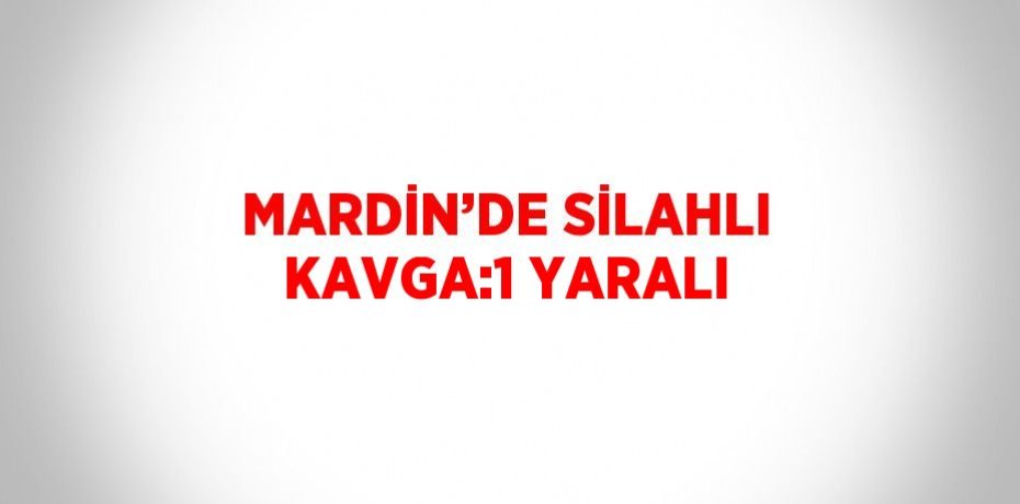 MARDİN’DE SİLAHLI KAVGA:1 YARALI