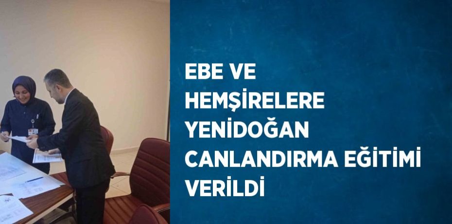 EBE VE HEMŞİRELERE YENİDOĞAN CANLANDIRMA EĞİTİMİ VERİLDİ