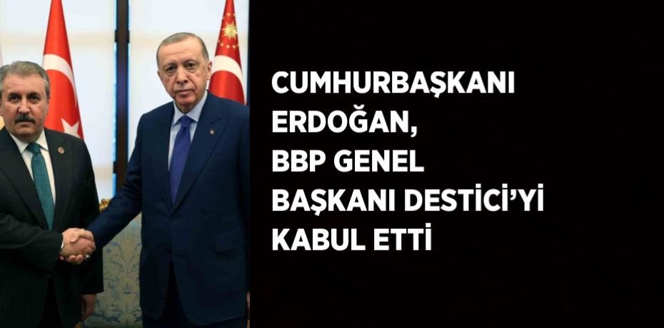 CUMHURBAŞKANI ERDOĞAN, BBP GENEL BAŞKANI DESTİCİ’Yİ KABUL ETTİ
