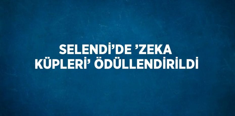 SELENDİ’DE ’ZEKA KÜPLERİ’ ÖDÜLLENDİRİLDİ