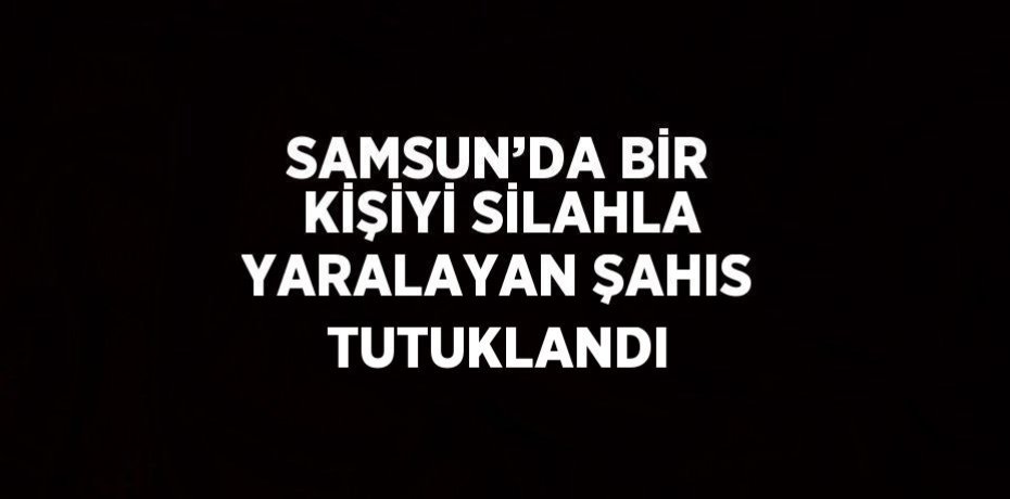 SAMSUN’DA BİR KİŞİYİ SİLAHLA YARALAYAN ŞAHIS TUTUKLANDI