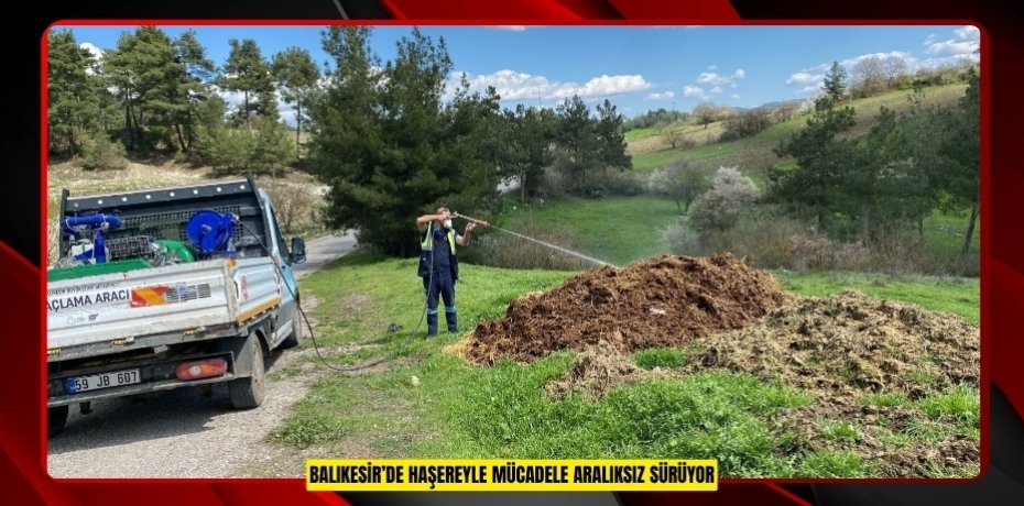  BALIKESİR’DE HAŞEREYLE MÜCADELE ARALIKSIZ SÜRÜYOR