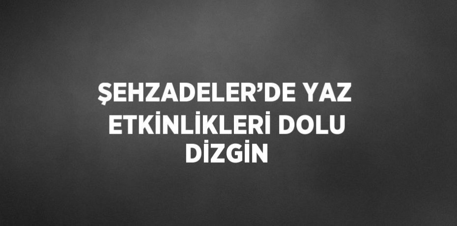 ŞEHZADELER’DE YAZ ETKİNLİKLERİ DOLU DİZGİN