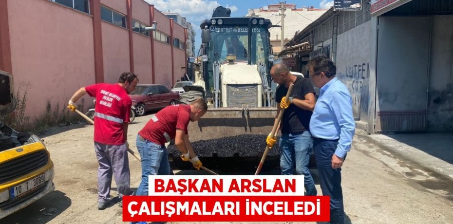 Başkan Arslan çalışmaları inceledi