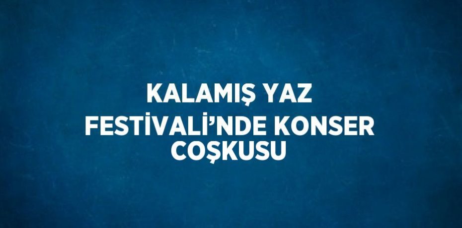 KALAMIŞ YAZ FESTİVALİ’NDE KONSER COŞKUSU
