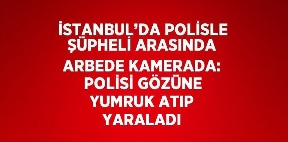 İSTANBUL’DA POLİSLE ŞÜPHELİ ARASINDA ARBEDE KAMERADA: POLİSİ GÖZÜNE YUMRUK ATIP YARALADI