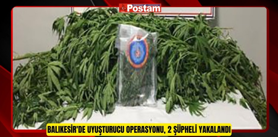 Balıkesir'de uyuşturucu operasyonu, 2 şüpheli yakalandı