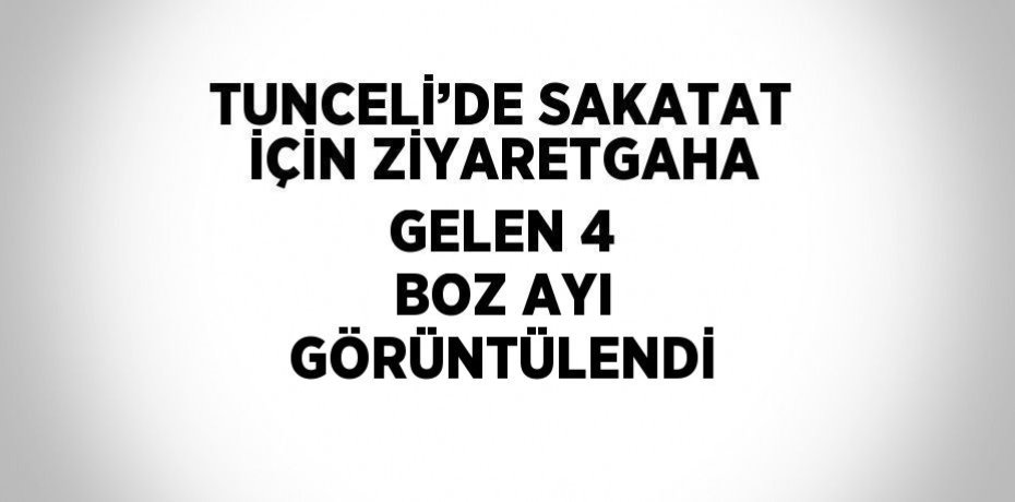 TUNCELİ’DE SAKATAT İÇİN ZİYARETGAHA GELEN 4 BOZ AYI GÖRÜNTÜLENDİ