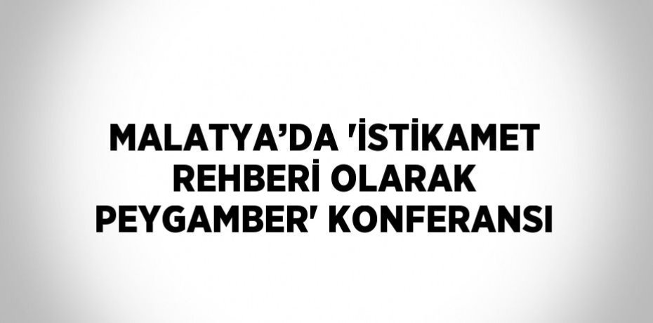 MALATYA’DA 'İSTİKAMET REHBERİ OLARAK PEYGAMBER' KONFERANSI