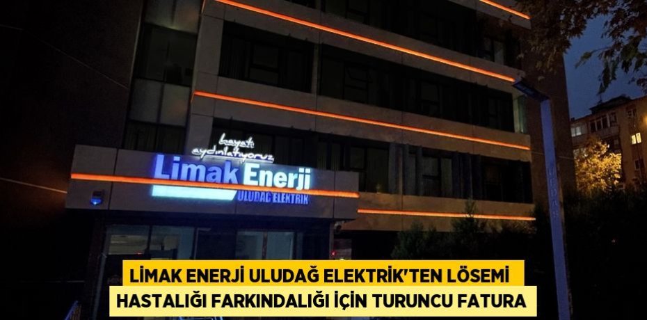 LİMAK ENERJİ ULUDAĞ ELEKTRİK’TEN LÖSEMİ  HASTALIĞI FARKINDALIĞI İÇİN TURUNCU FATURA