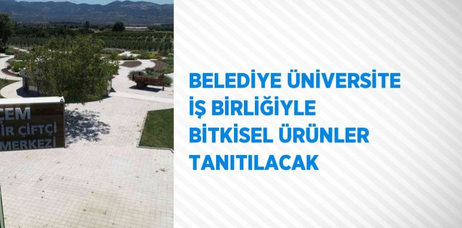 BELEDİYE ÜNİVERSİTE İŞ BİRLİĞİYLE BİTKİSEL ÜRÜNLER TANITILACAK
