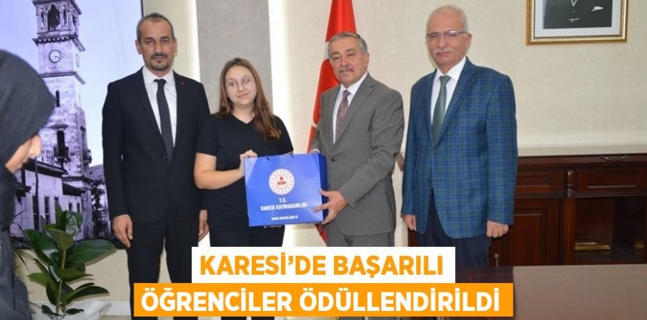 KARESİ’DE BAŞARILI ÖĞRENCİLER ÖDÜLLENDİRİLDİ