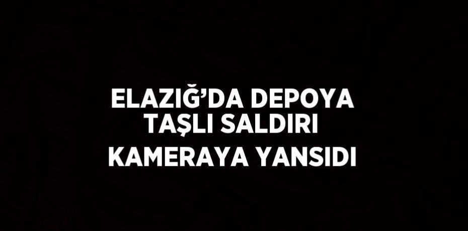 ELAZIĞ’DA DEPOYA TAŞLI SALDIRI KAMERAYA YANSIDI